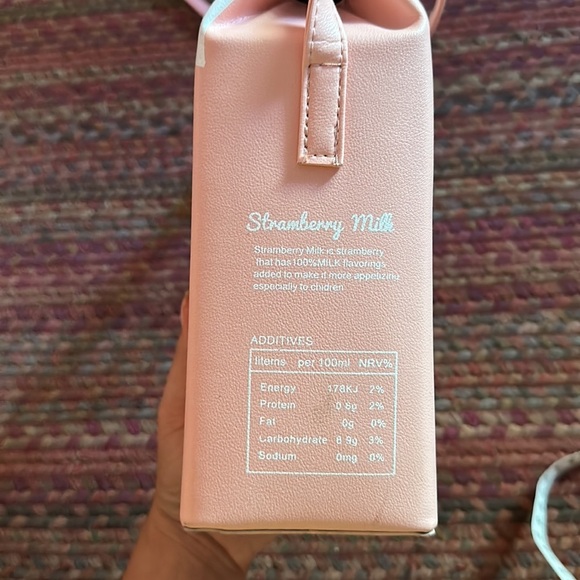 STRAWBERRY MILK NOVELTY HANDBAG PURSE - Picture 4 of 7